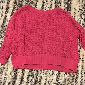 American Eagle Outfitters Pink Crew Neck Sweater